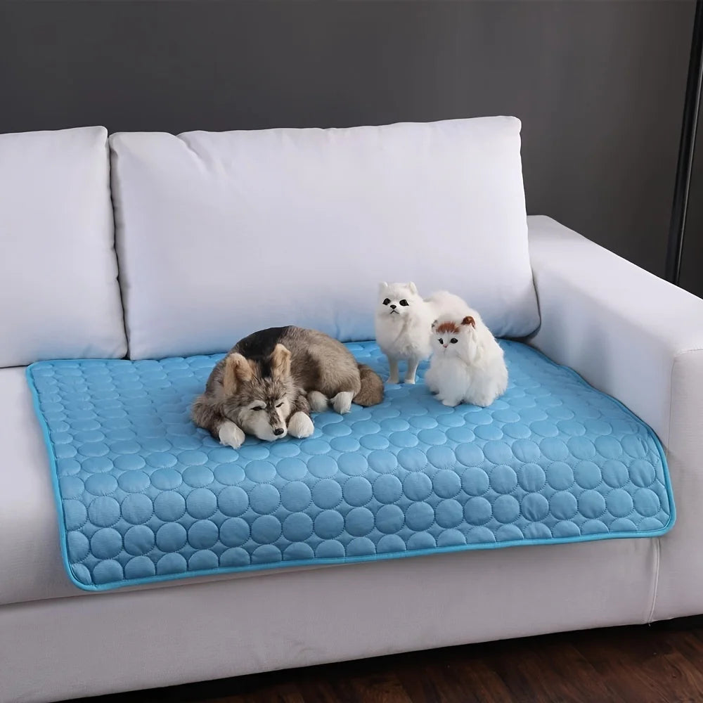 Tapis Rafraîchissant pour Chien et Chat — Tapis Fraîcheur Anti-Chaleur, Lavable & Antidérapant