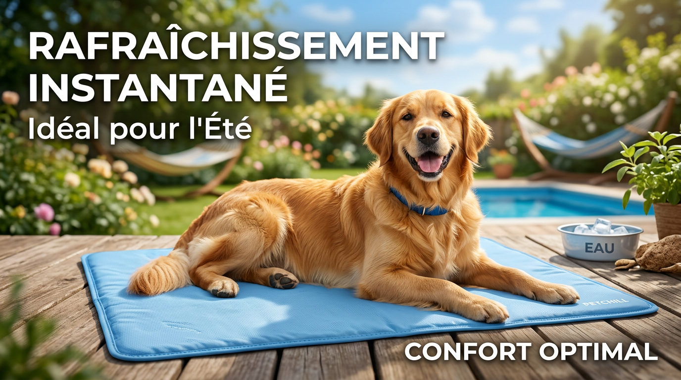 Tapis Rafraîchissant pour Chien et Chat — Tapis Fraîcheur Anti-Chaleur, Lavable & Antidérapant